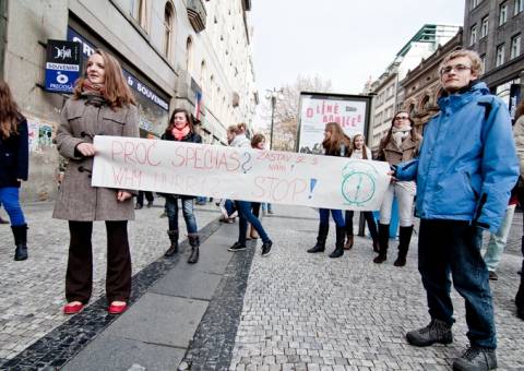 Flash mob v ulicích