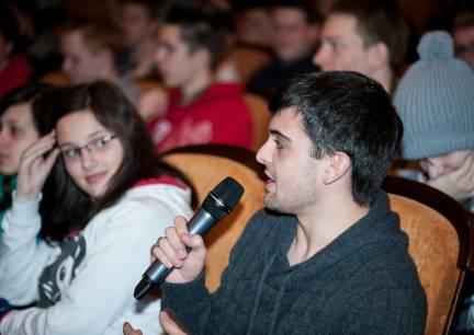 Studenti na debatě s režisérem k filmu Mý věci