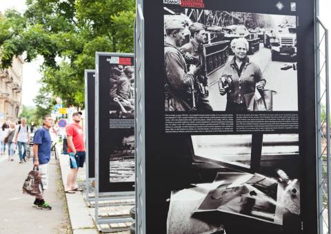 Výstava Konec přátelské pomoci na festivalu United Islands