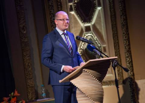 Úvodní slovo pronesl premiér Bohuslav Sobotka.