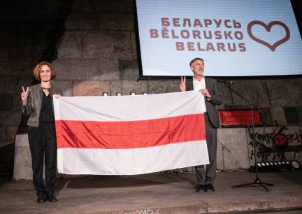 Ester Janečková, Karel Strachota, podpora mladým v Bělorusku, foto: Josef Rabara